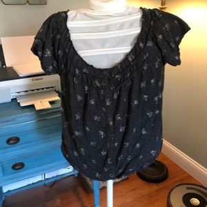 short sleeve, elastic waist top